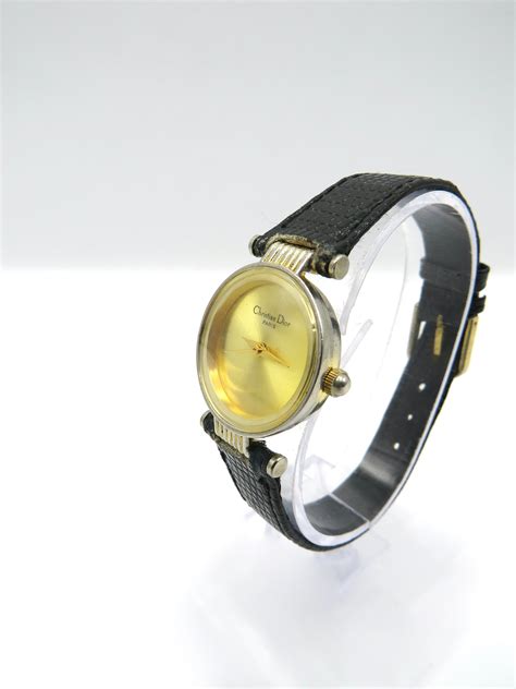 christian dior leather strap watch.